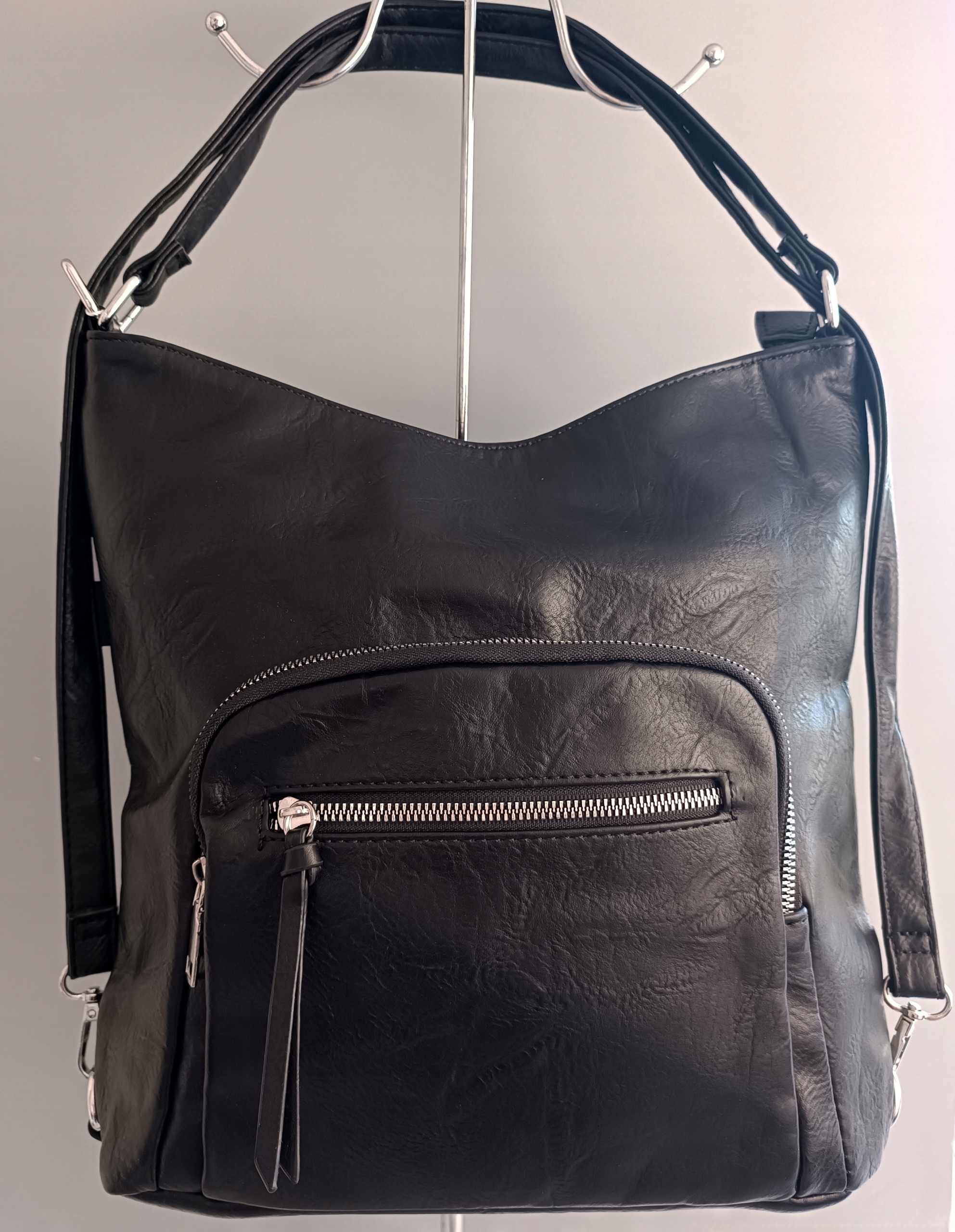 Torebka damska plecak 2w1 plecakotorba torboplecak czarna mała plecaki Marka bez marki