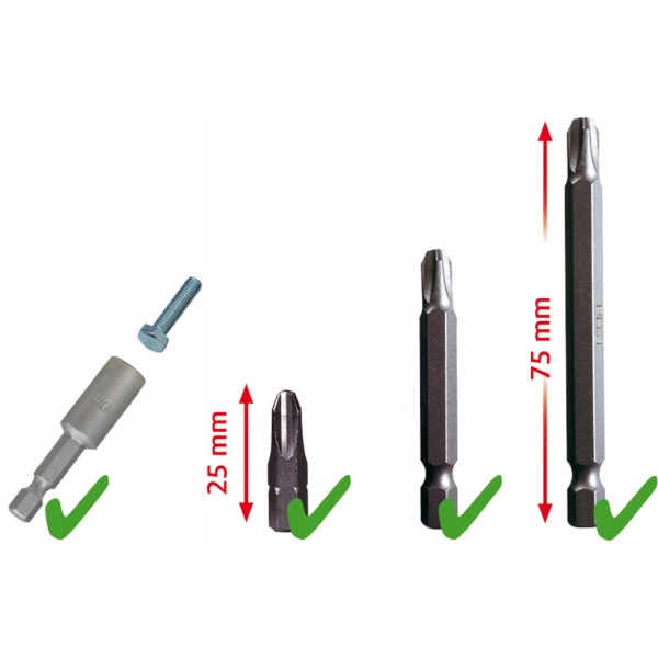 Zestaw bitów 1/4" 208szt. BRILLIANT TOOLS Liczba elementów zestawy