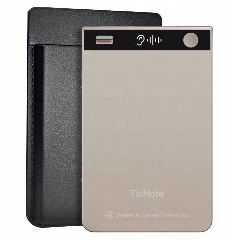 Diktafón Mobvoi Ticnote Ai Ultra Tenký Magnetický Záznam Rozprávok Gold