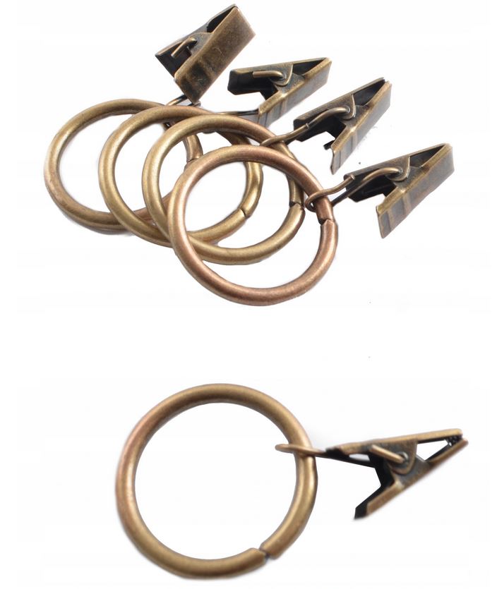 ŻABKA METALOWA DO KARNISZA 4X34MM Z KÓŁKIEM 10 SZT