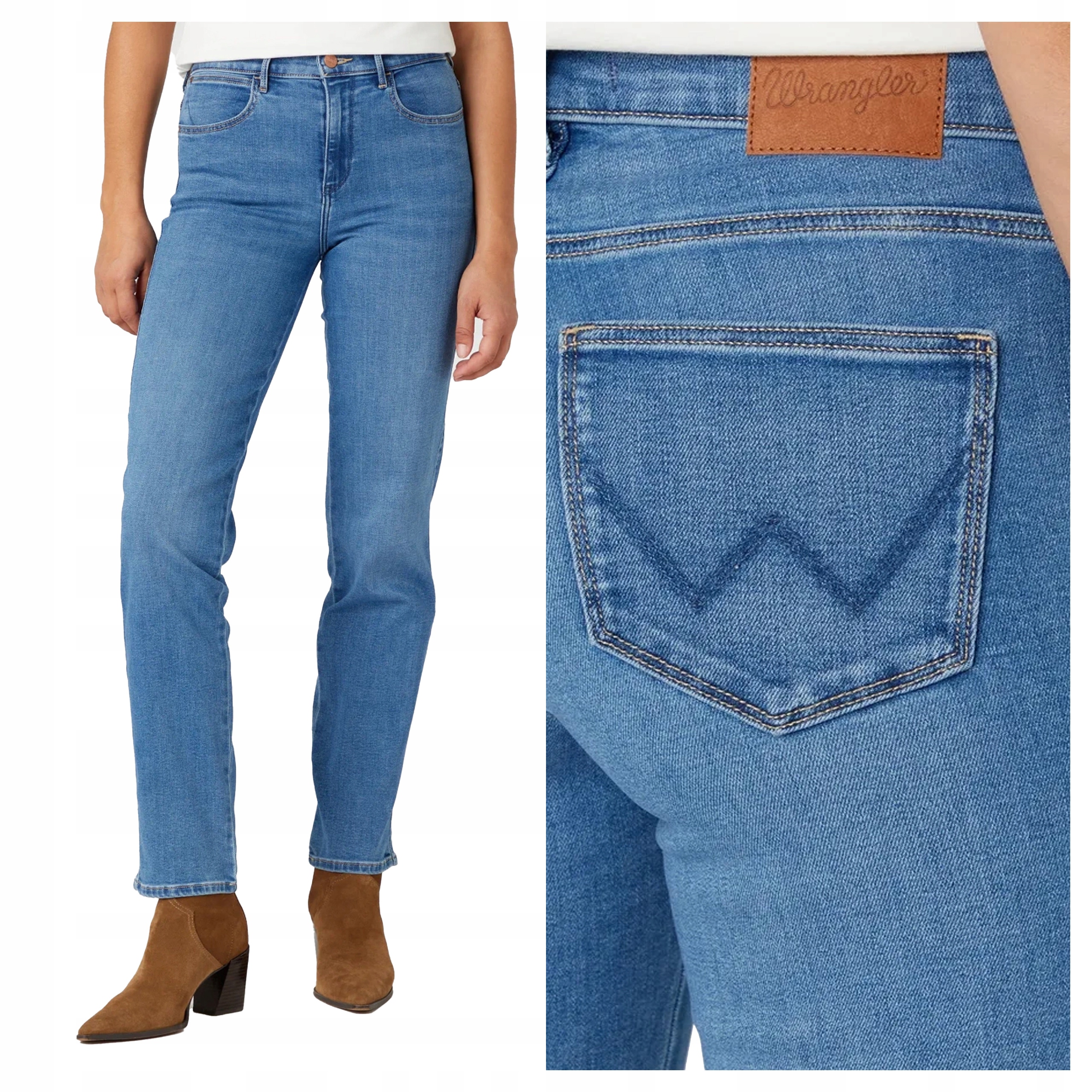 Wrangler Straight W28 L30 Dámské džínové kalhoty džíny Proste