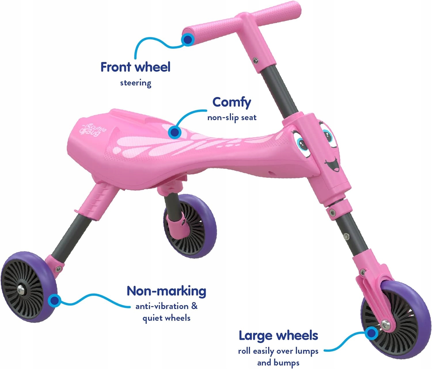 Mookie Scuttle Bug rower biegowy jeździk różowy Kod producenta 8540