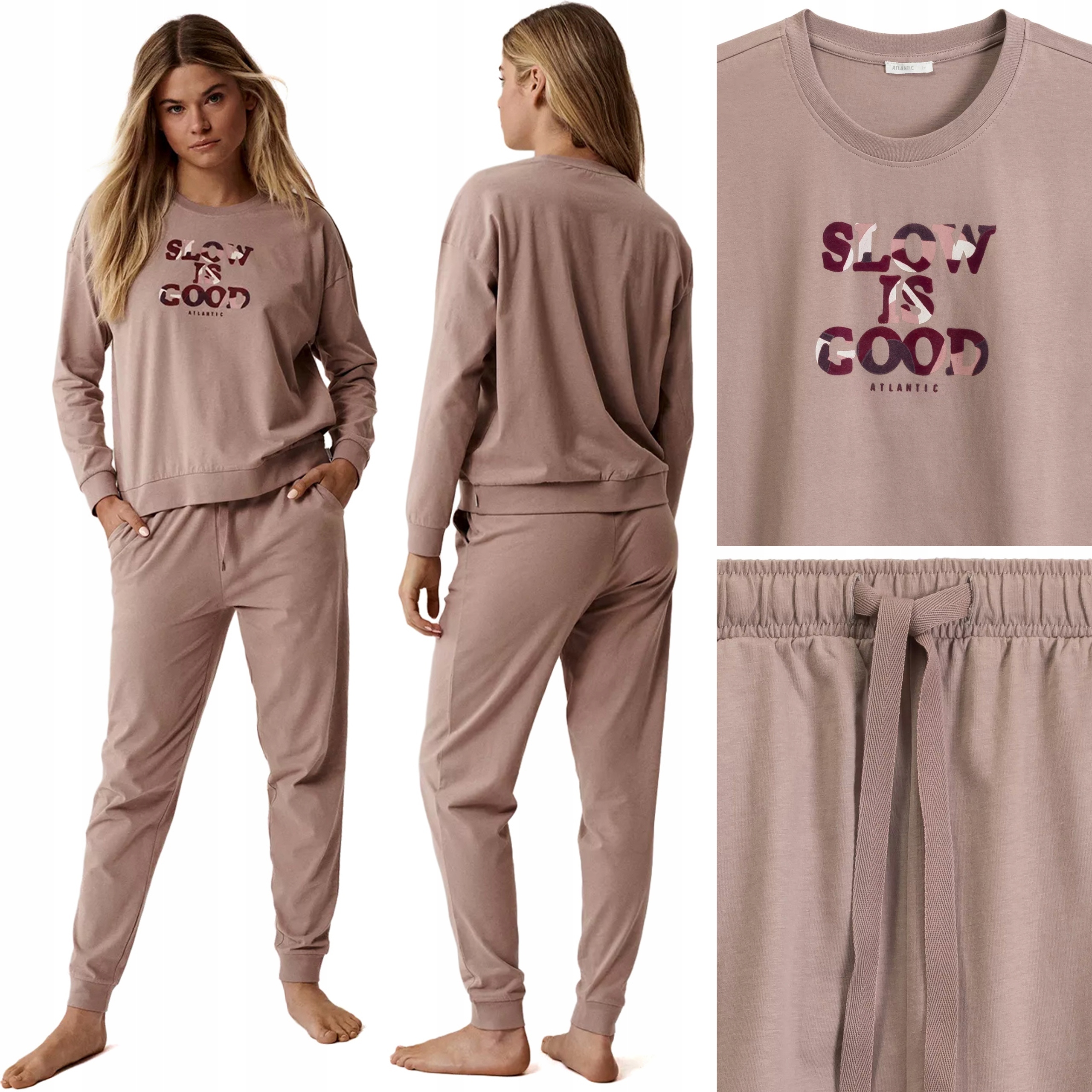 Dámské teplákové pyžamo Atlantic NLP-499 Domácí komplet 100% Bavlna L