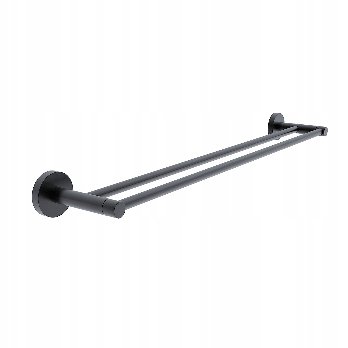 Nimco Unix černý nástěnný držák na ručníky dvojitý, 66 cm Unc 13061D-90