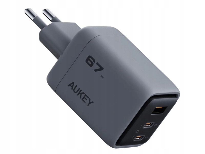 Ładowarka sieciowa Aukey PA-C3 67W QC5.0 PD3.0 Szary