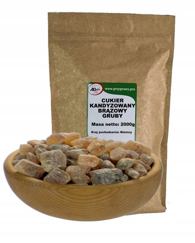 Levně Cukr kandovaný hnědý hrubý 2000 g