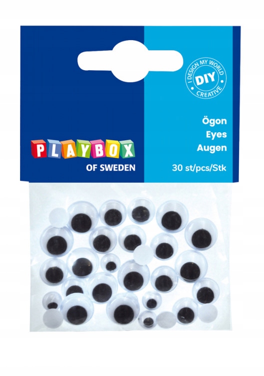 

Oczy ruchome czarno białe 7,10,12 mm 30 szt
