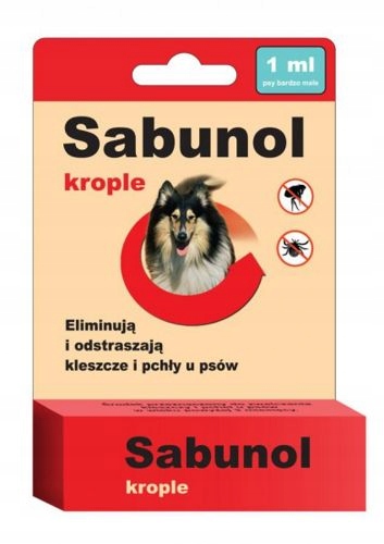 

Sabunol krople przeciw pchłom i kleszczom dla psów