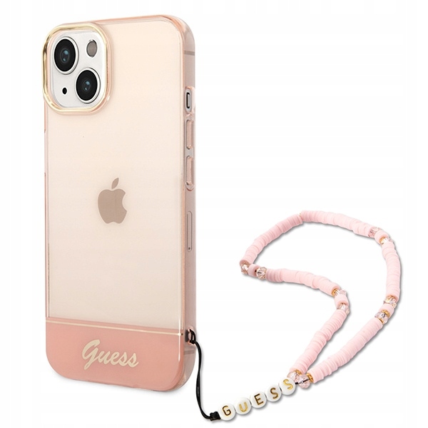 Pouzdro Guess GUHCP14MHGCOHP pro Apple iPhone 14 Plus 15 Plus růžové/pink hardca