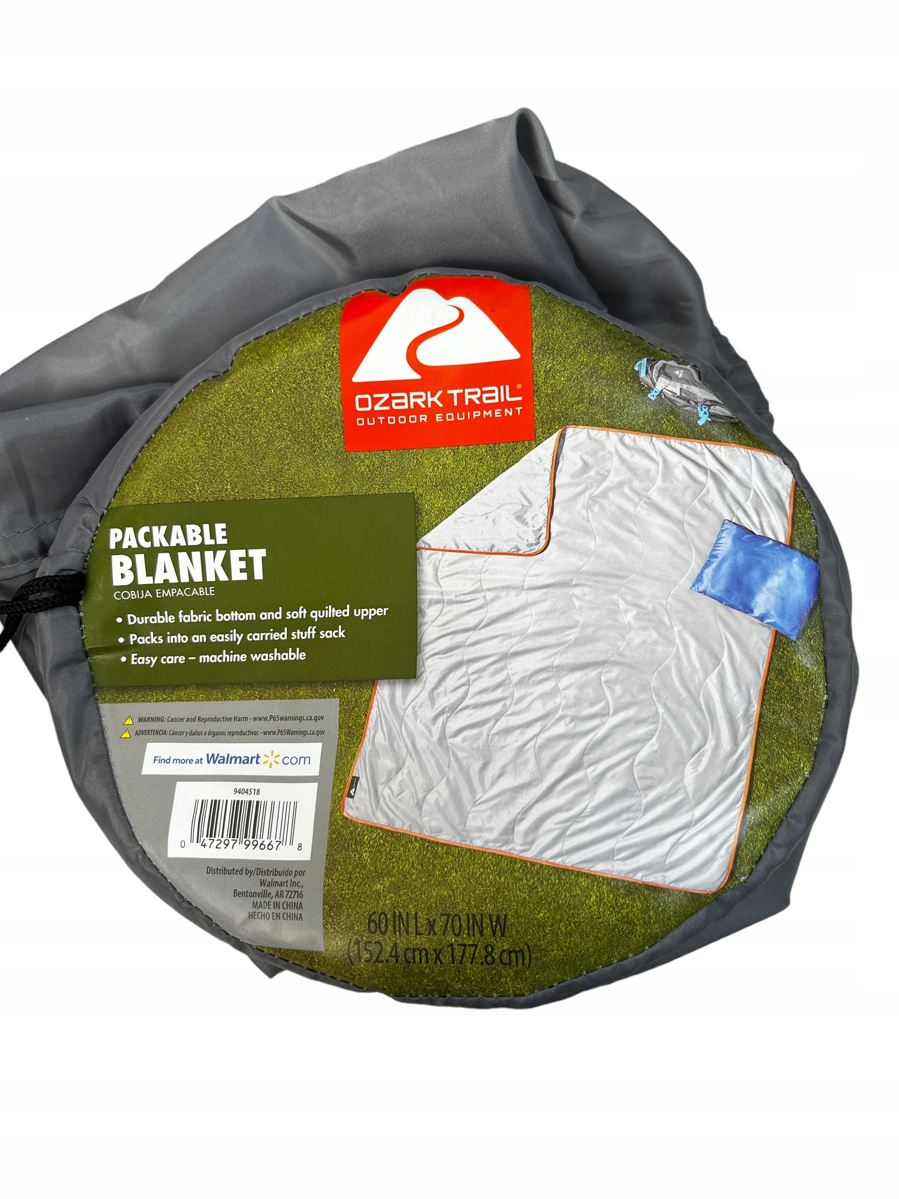 Šedá deka Ozark Trail 152,4 cm x 177,8 cm