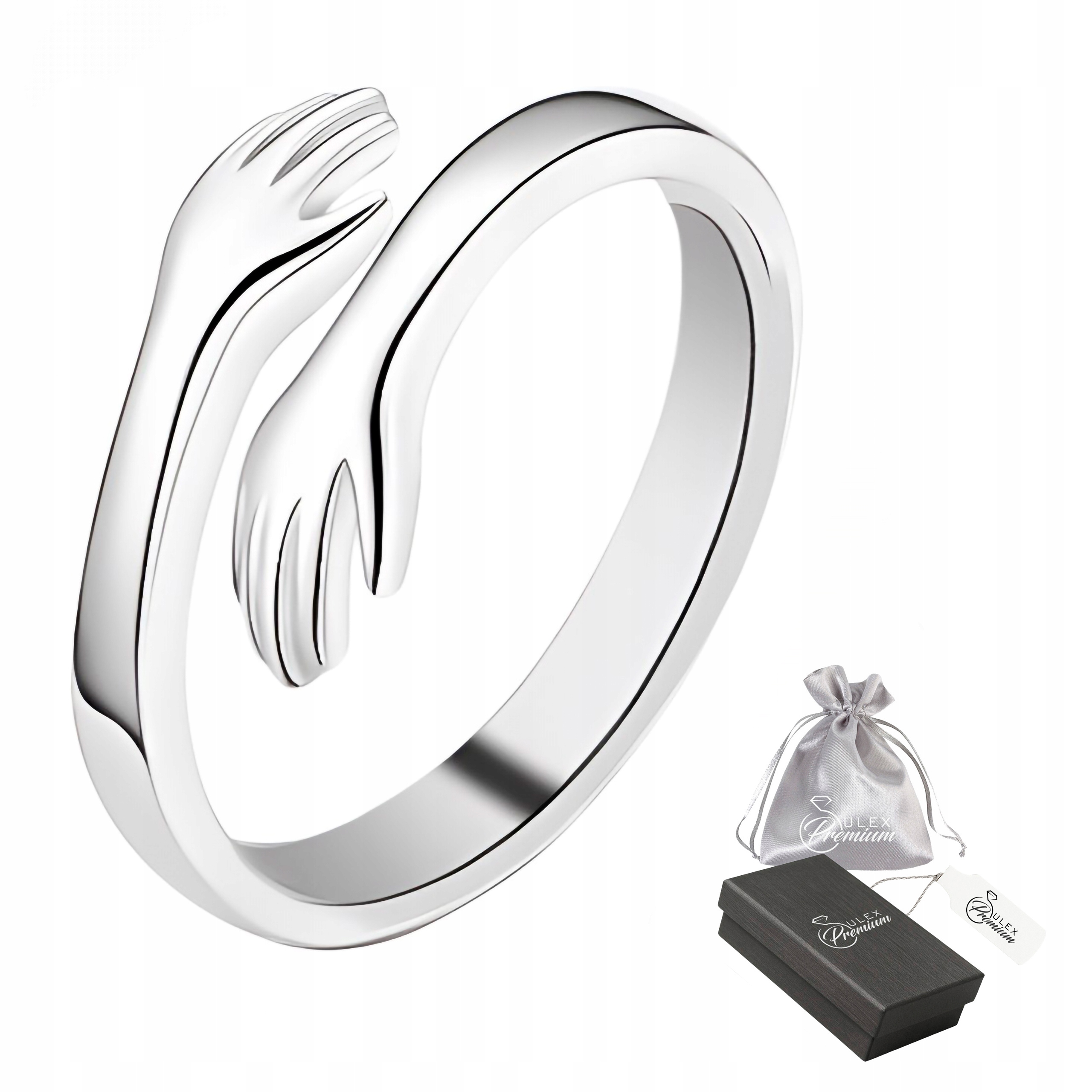 Pierścionek srebro pr. 925 Pierścień Przyjaźń Dwie Dłonie r. 17