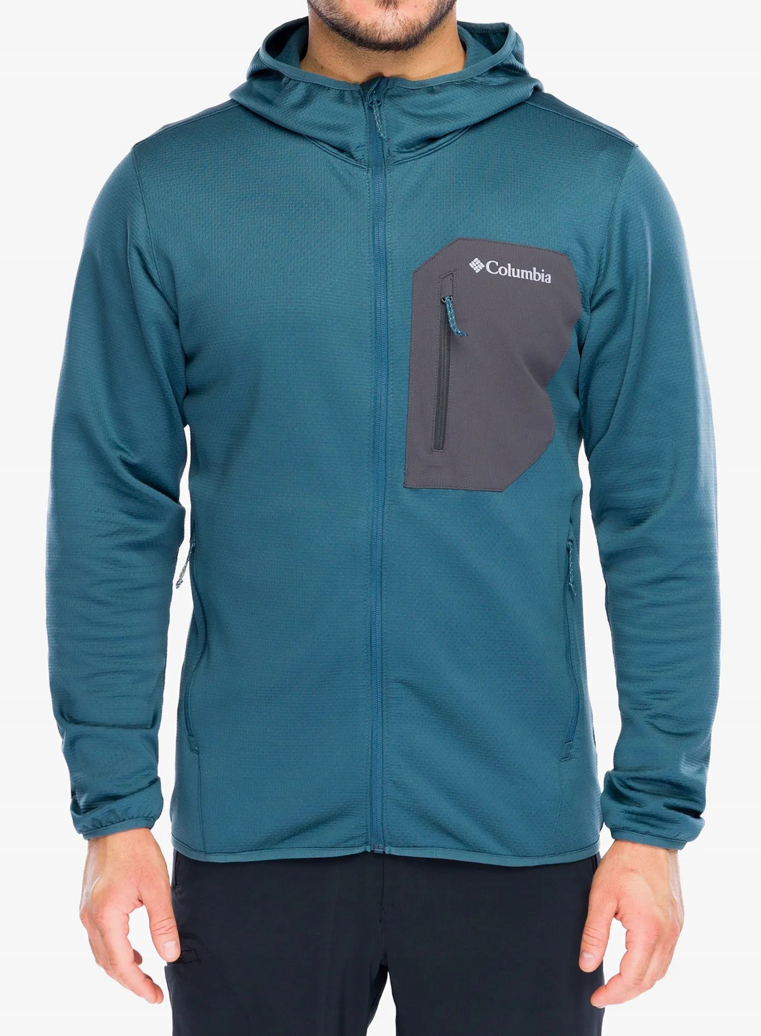 Bluza z kapturem Columbia Tall Heights Hdd Grid Fleece Fz everblue XXL