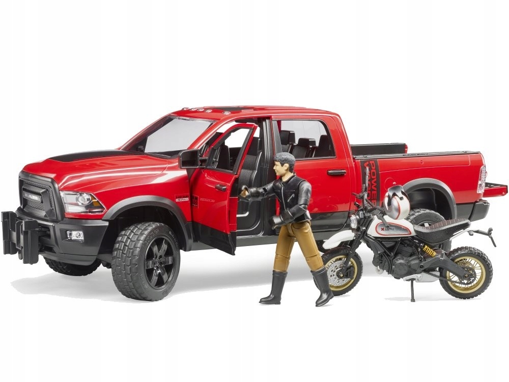 Bruder 02502 Auta Dodke Ram z przyczepą i Ducati Płeć chłopcy