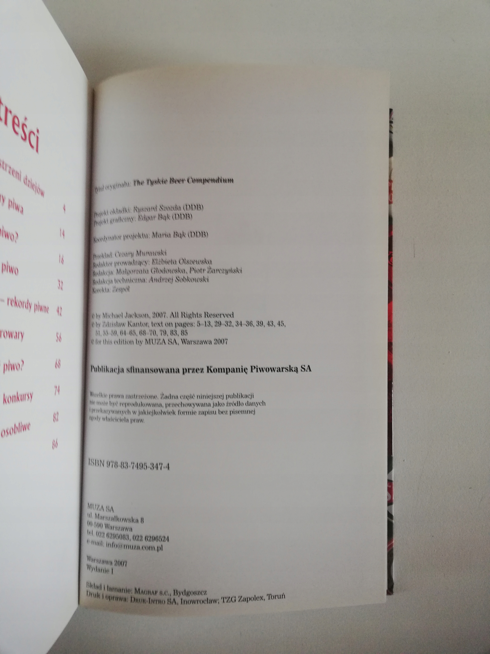 Tyskie vademecum piwa Michael Jackson Rok wydania 2007