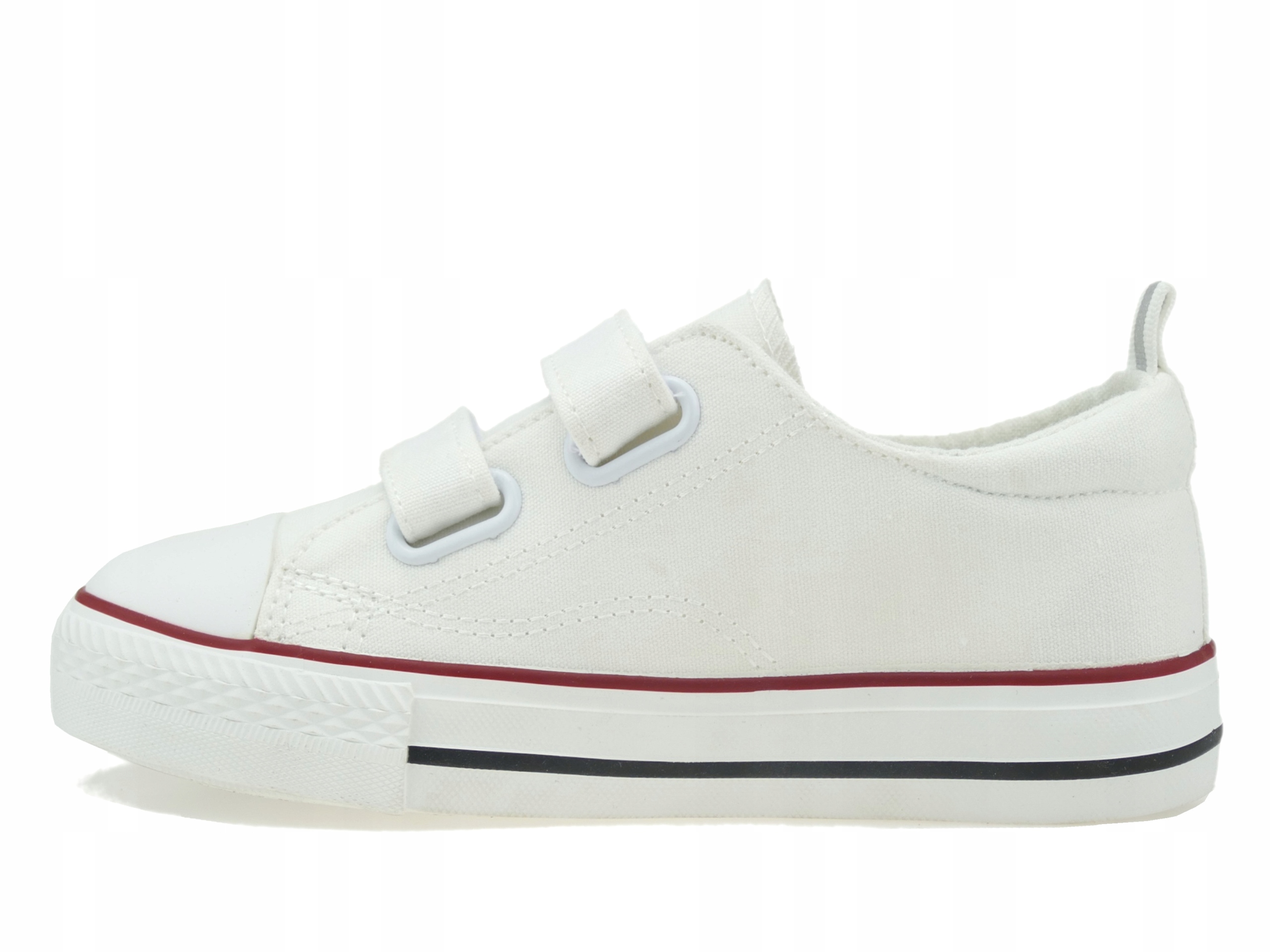 TRAMPKI DZIECIĘCE BUTY SPORTOWE NISKIE TENISÓWKI SZKOLNE NA RZEPY R. 35 Kolor biały