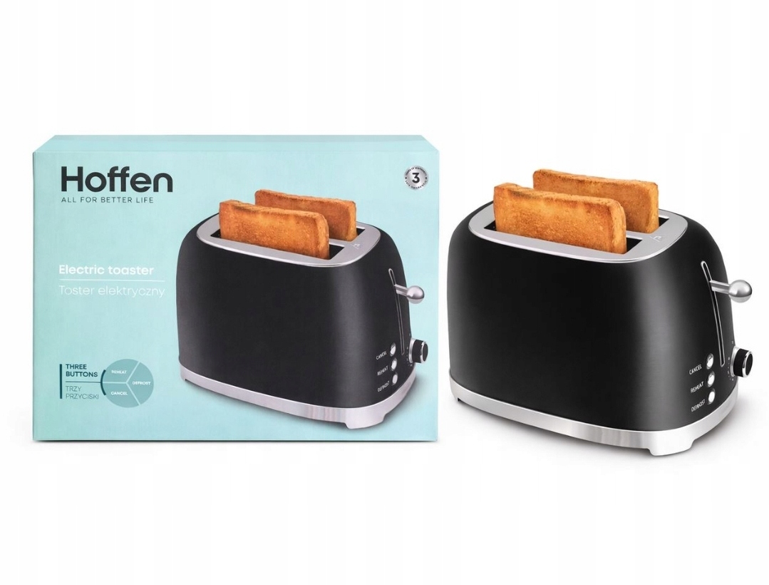 Toster Hoffen AK-0700247 czarny 815 W