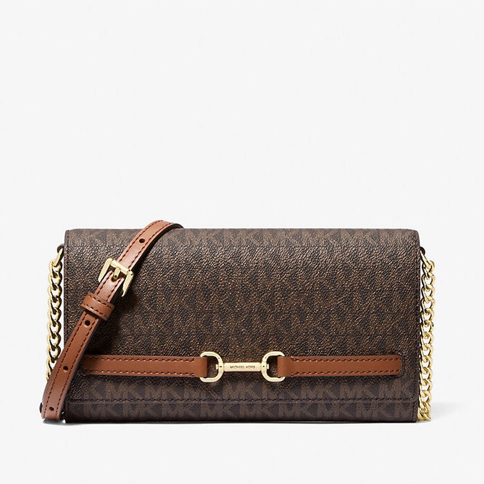 Kabelka Michael Kors malá, hnědá, logová (nová)