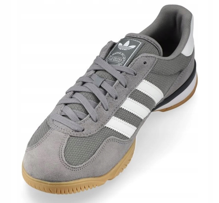 Boty Adidas Gazelle Sala JR8375 vel.44 Pohodlné Kůže Šedá/Bílá