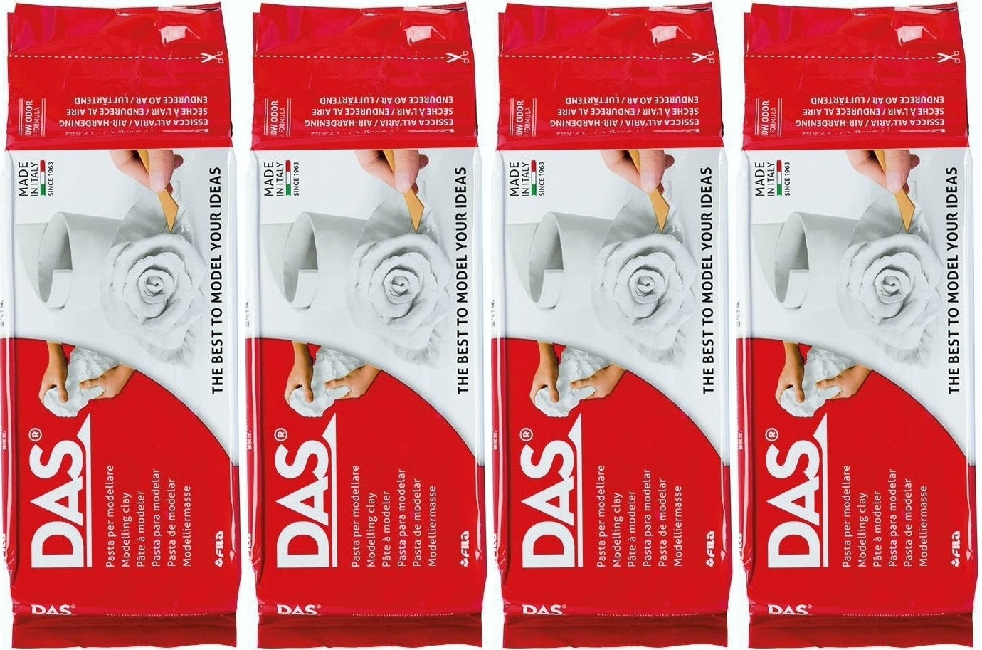 DAS ГЛИНА глина масса SAMOUTWARDZALNA 2 кг белая