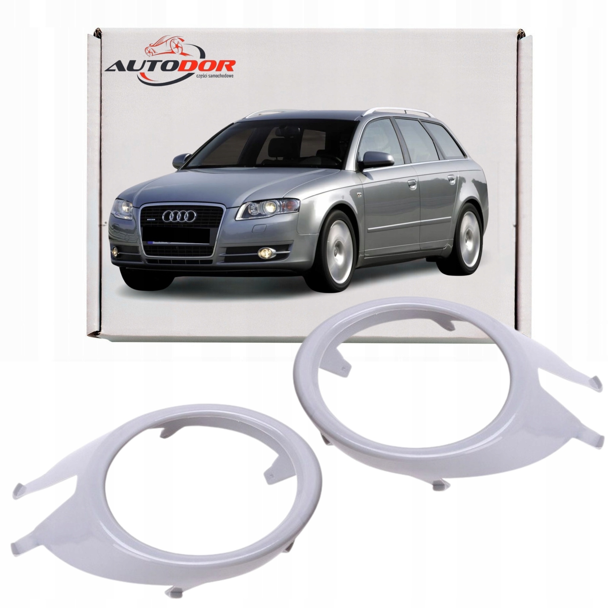 AUDI A4 B7 2004-2008 RAMKI ATRAPY ZAŚLEPKI HALOGENÓW PRZÓD PRAWA + LEWA