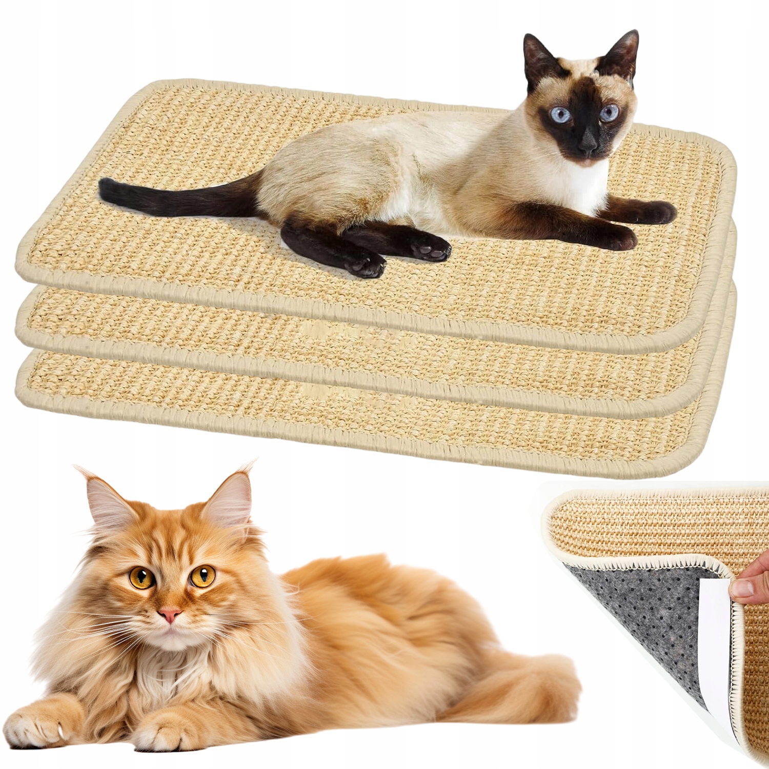 Levně Škrabadla Pro Kočky 50 X 25 CM Z Ječmene Na Stěny A Pohovky, Odolná