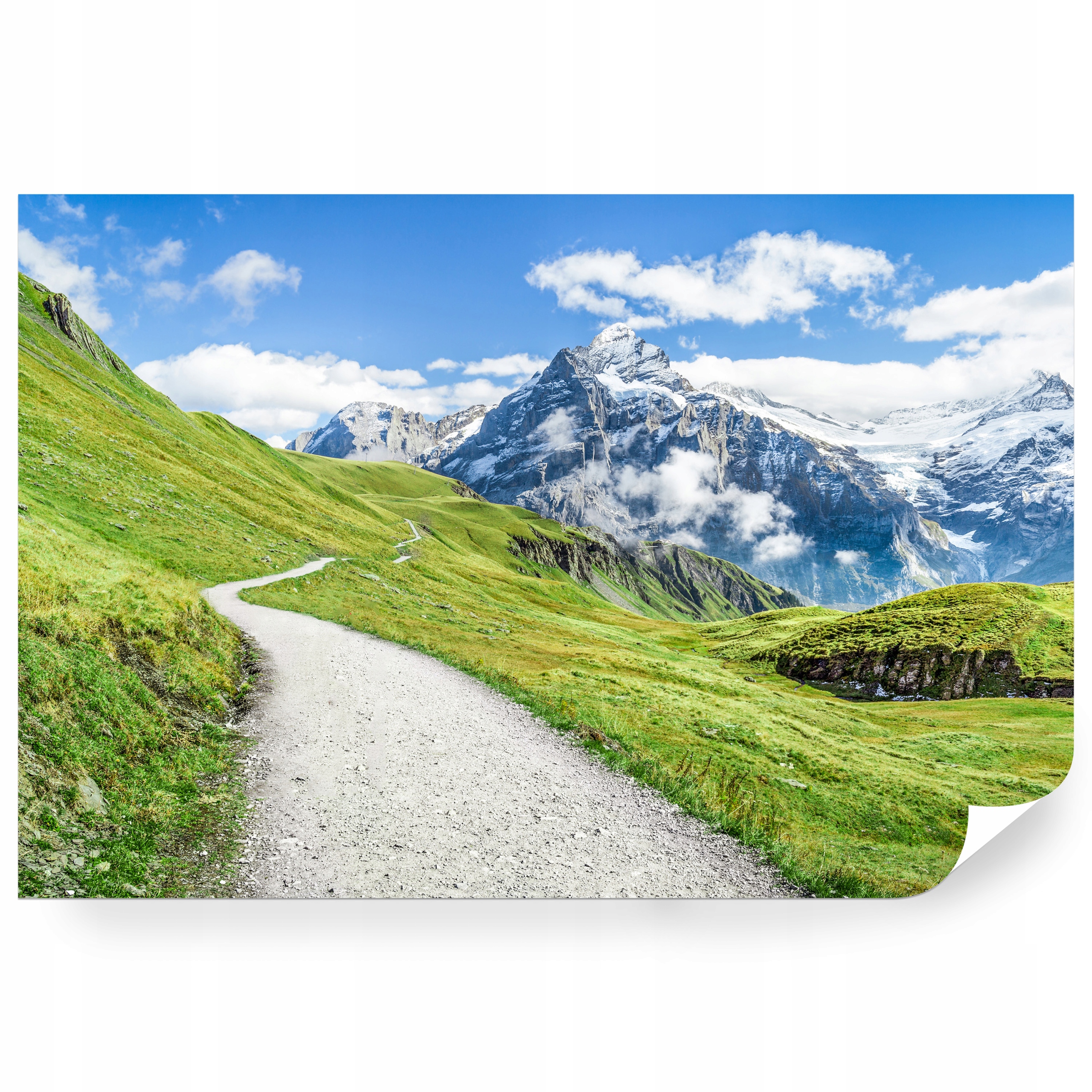 Fototapeta samolepicí Cesta Ve Švýcarských Horách Alpy 180 x 120 cm