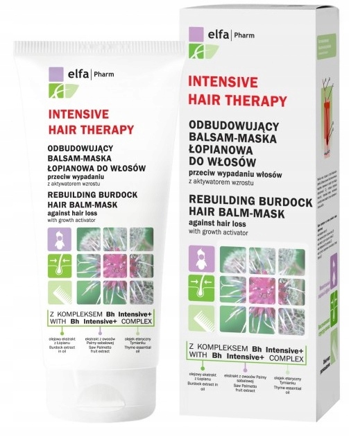 ELFA PHARM - INTENSIVE HAIR THERAPY - ODBUDOWUJĄCY BALSAM-MASKA ŁOPIANOWA