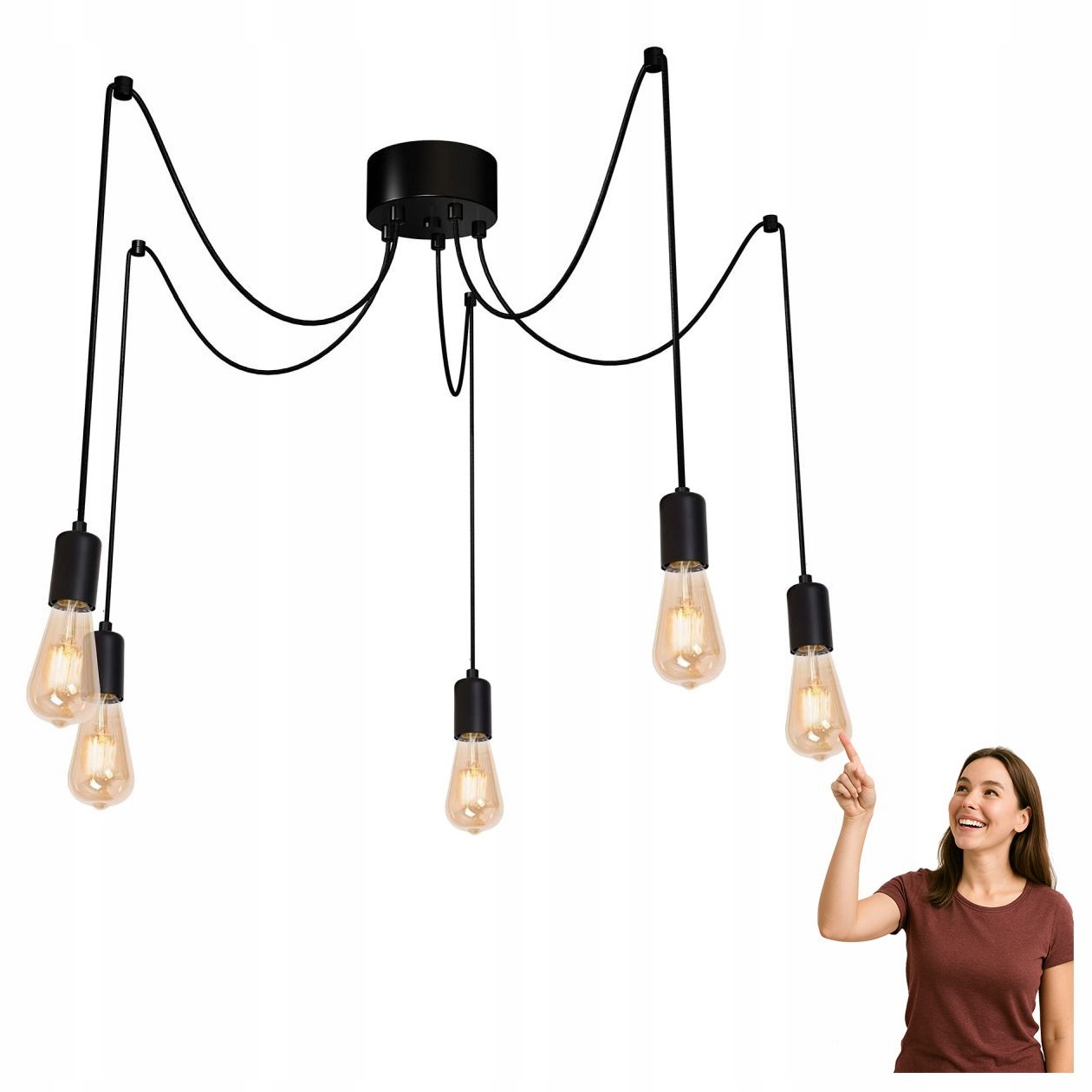 Závěsná lampa pavouk 5-bodová Spindel 3950 Luminex