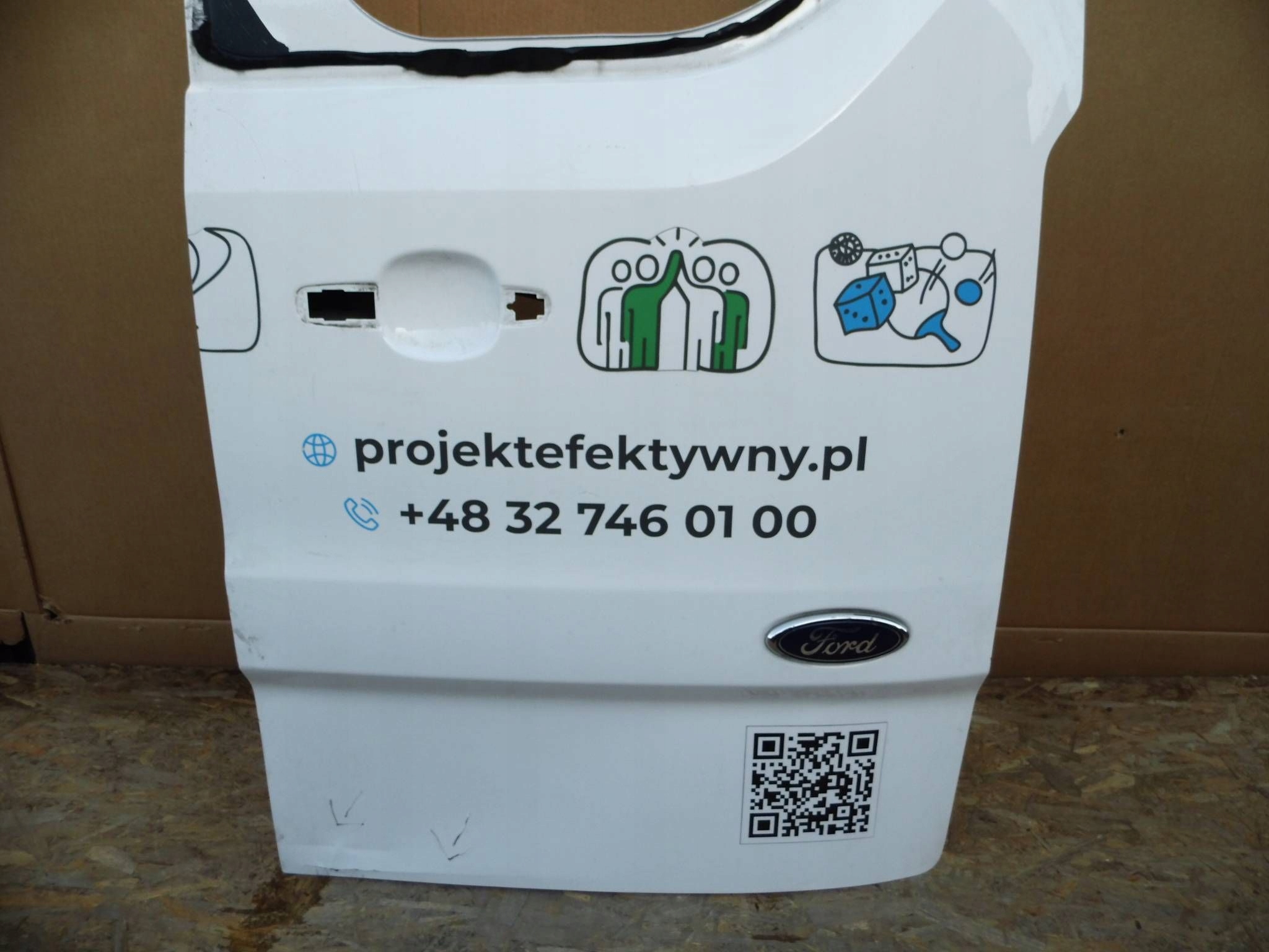 Ford Transit Custom 2013-2023 door right rear part paki