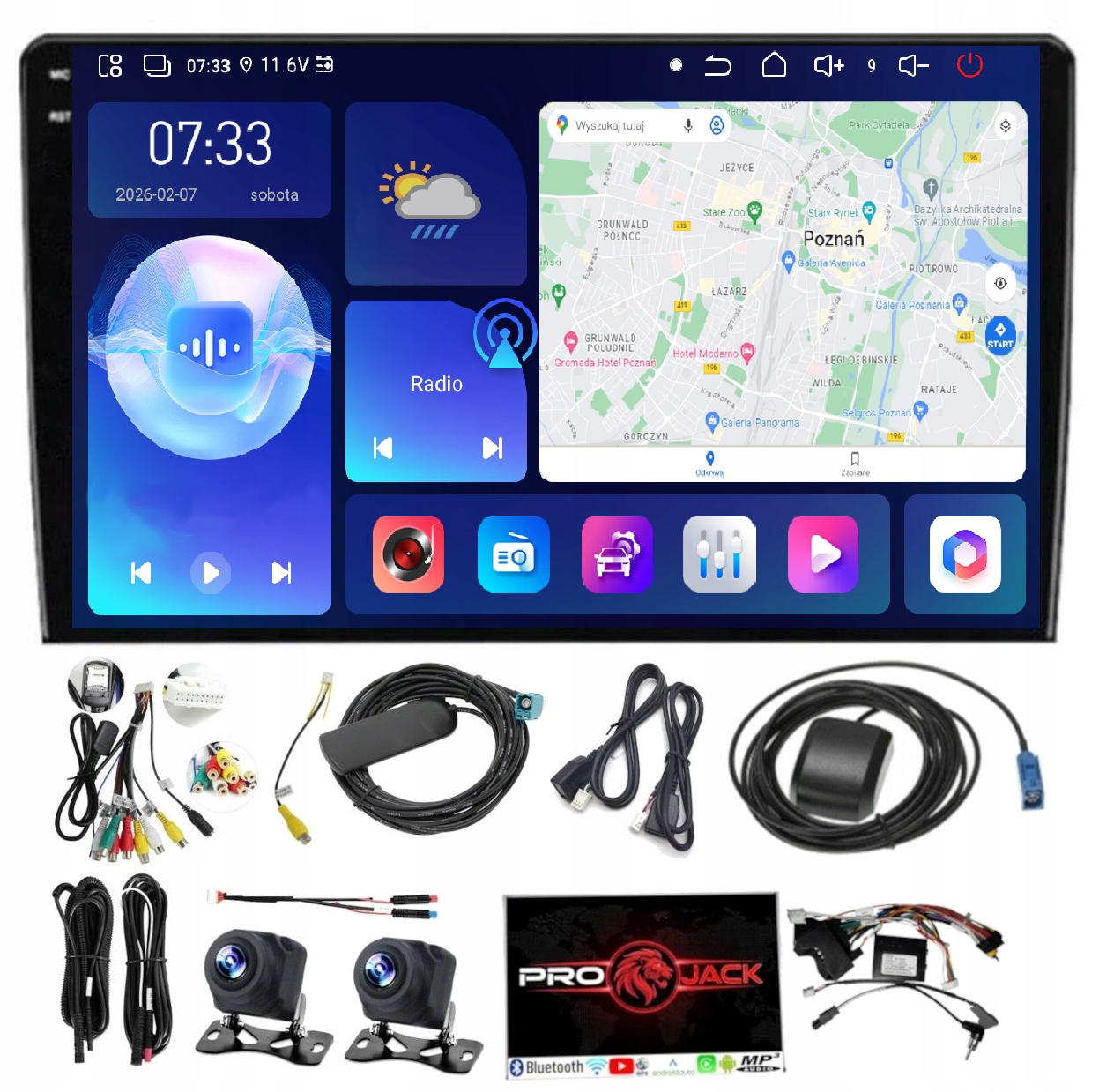 Navigační Rádio Citroen Berlingo 2008-2018 Wifi Carplay Usb 6GB 128GB Sim