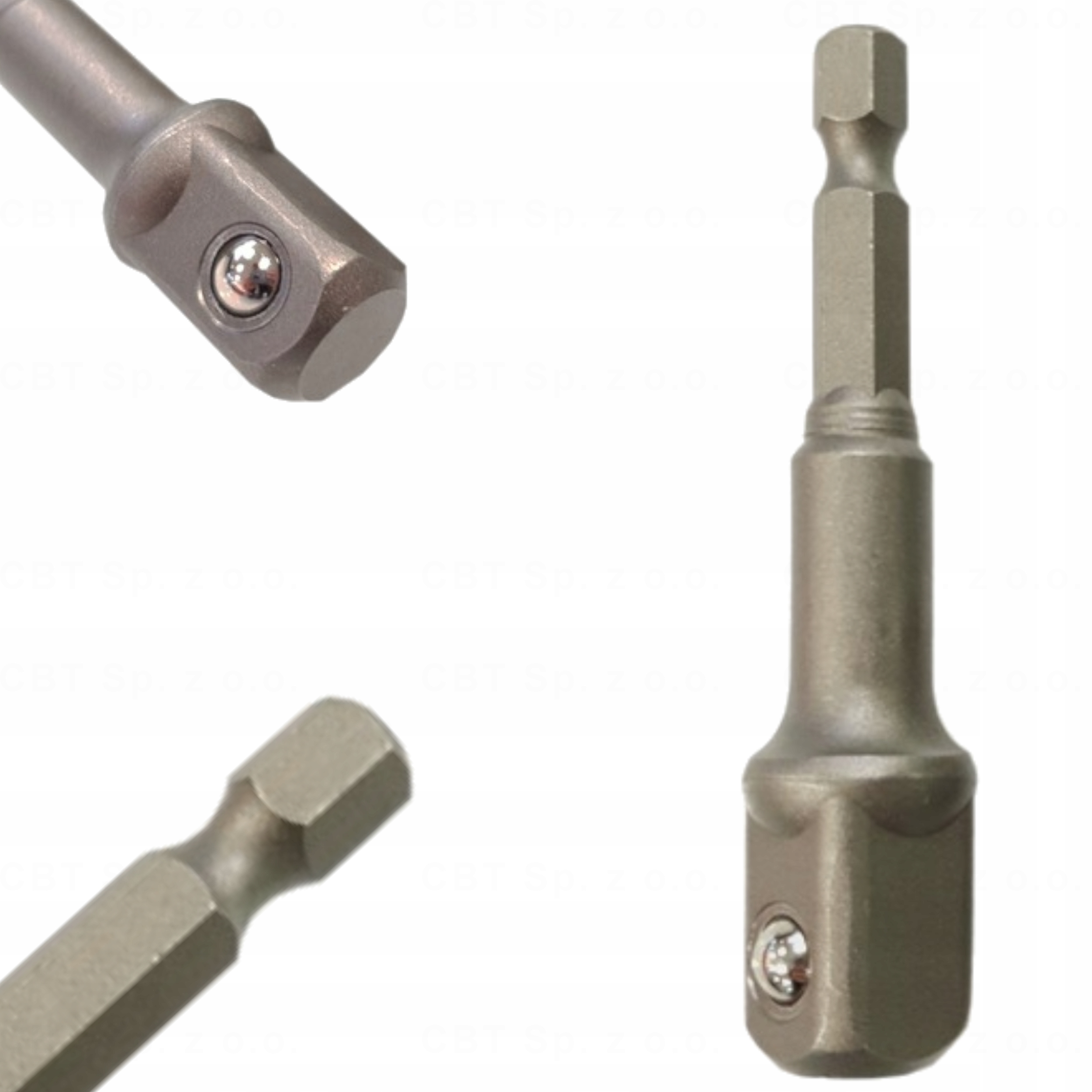 Adapter Udarowy Szesciokątny 6-KĄTNY 1/4" Hex Na Nasadkę 1/2" Kwadrat