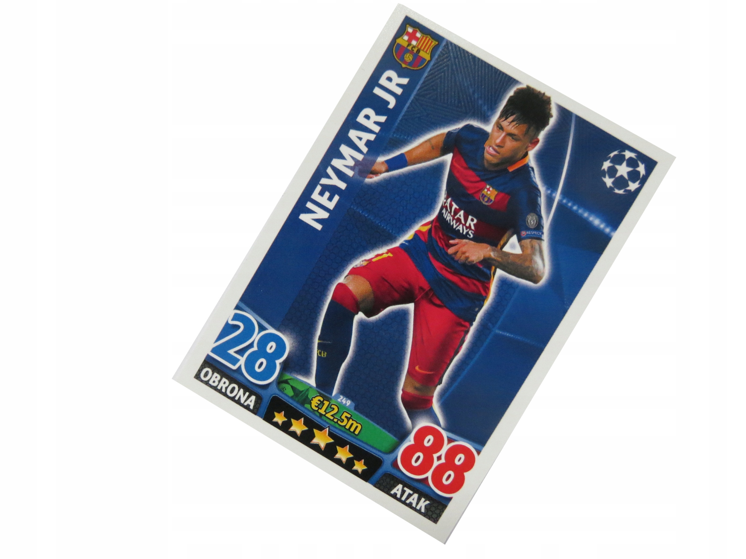 Topps Champions League 2015/2016 Karta Piłkarska Base Neymar 249 Barcelona