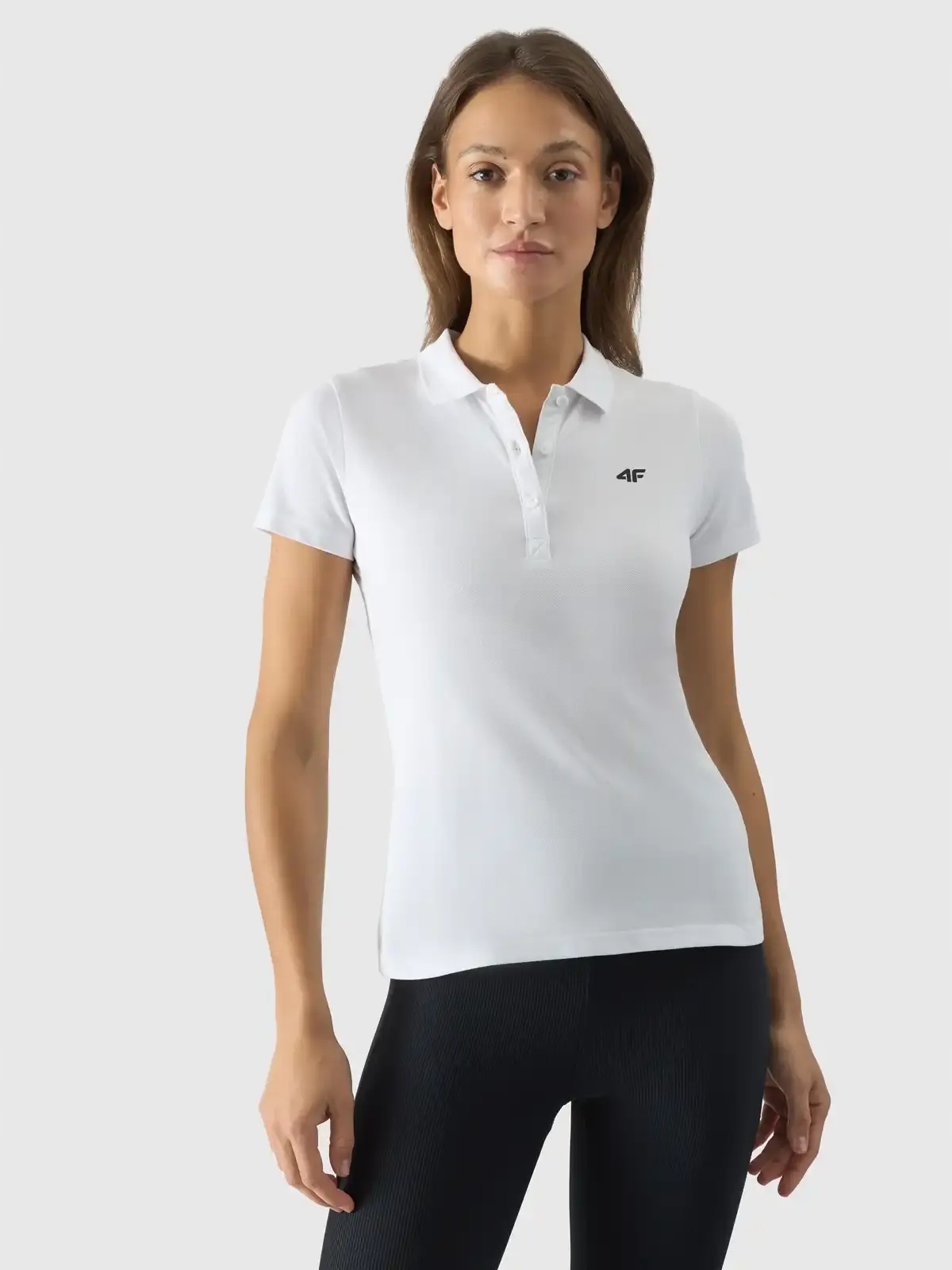 KOSZULKA DAMSKA 4F POLO T-SHIRT POLÓWKA BAWEŁNIANA ODDYCHAJĄCA SS24F132 Marka 4F