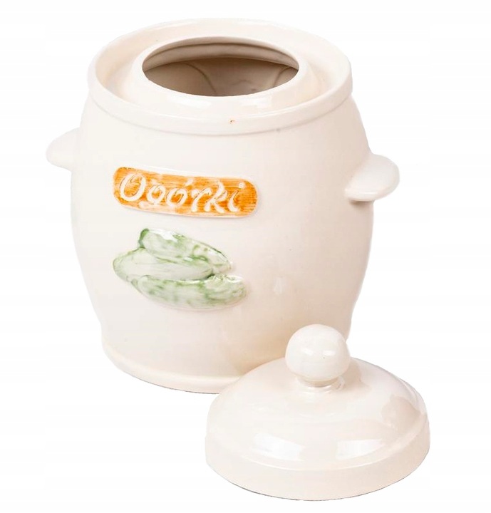 GARNEK NA OGÓRKI+POKRYWA KAMIONKA KISZENIE 5L KREM Cechy dodatkowe pokrywa