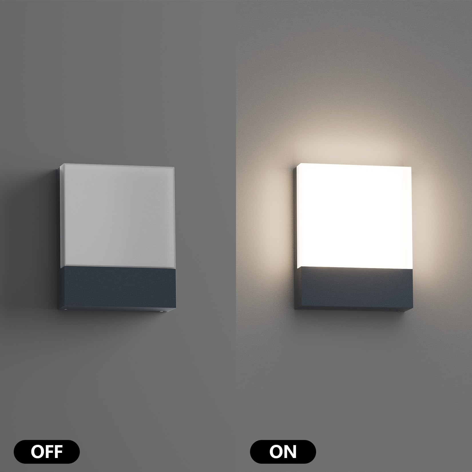 Zestaw 2 Lamp LED Zewnętrznych Wodoodporne Antracyt 24W IP65 KLIGHTEN — miniatura 2