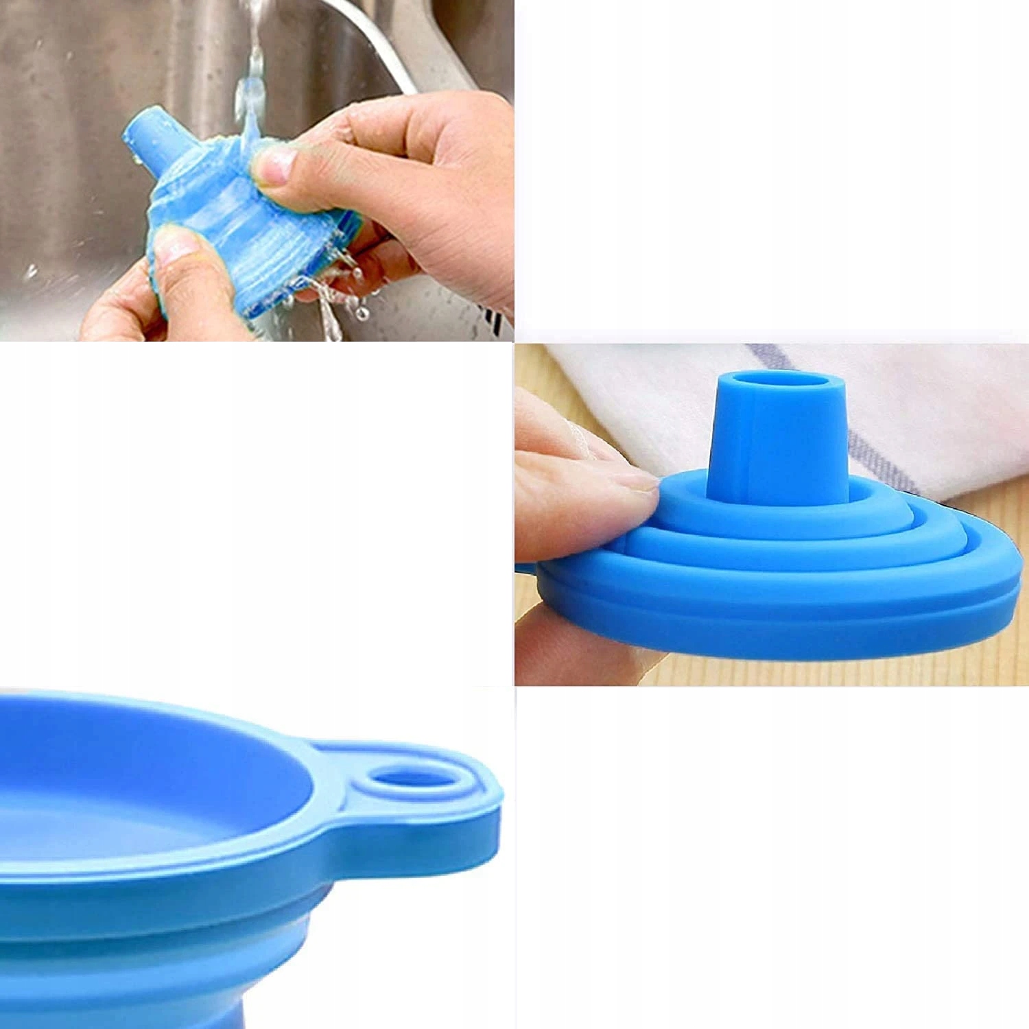 SKŁADANY LEJEK SILIKONOWY DO SAMOCHODU OLEJU PŁYN AUTA PŁYNÓW SAMOCHODOWYCH Kod producenta 20758