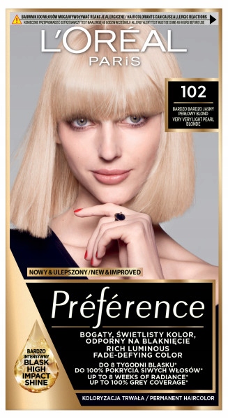 L'Oréal Preference Farba Do Włosów 102 Sydney Bardzo Jasny Perłowy Blond-Zdjęcie-0