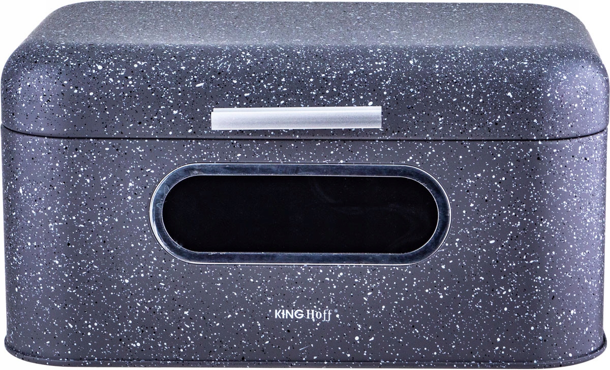 CHLEBAK POJEMNIK z OKIENKIEM PIECZYWO BUŁKI SZARY Marka Kinghoff