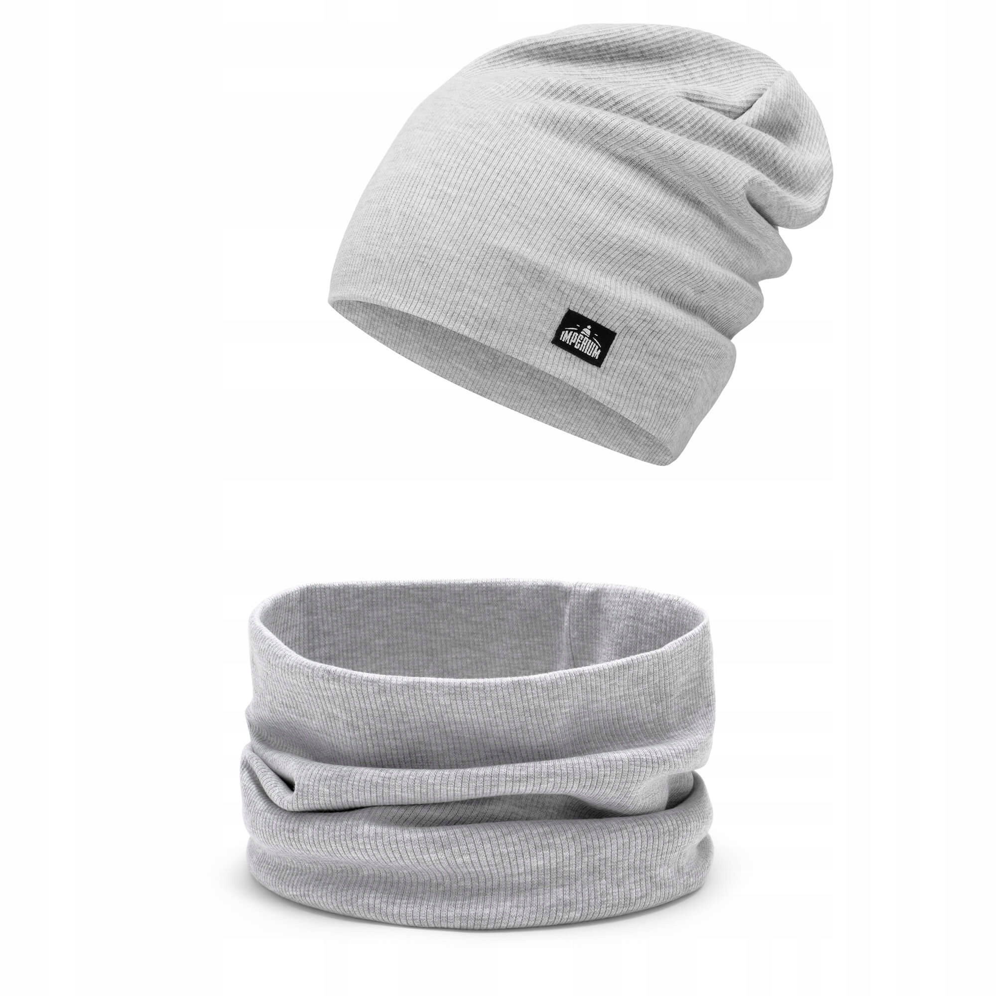 

Czapka komin komplet dwuwarstwowy Szary 52-54