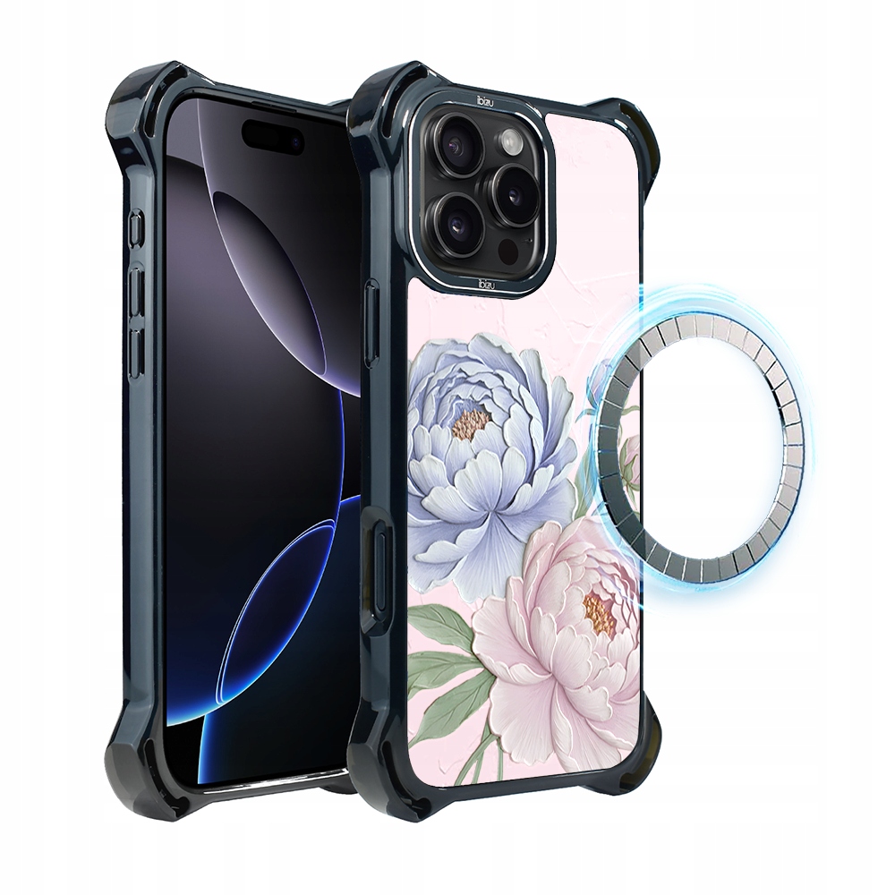Pouzdro pro iPhone 16 Pro Max Ibizu DropGuard Ultra s MagSafe, pivoňkově růžové