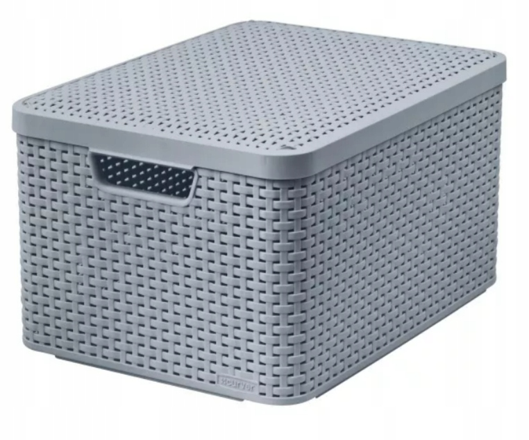 CURVER KOSZYK Z POKRYWĄ RATTAN STYLE L POJEMNIK