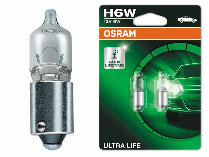 

Osram Żarówka H6W Ultra Life 2 Sztuki