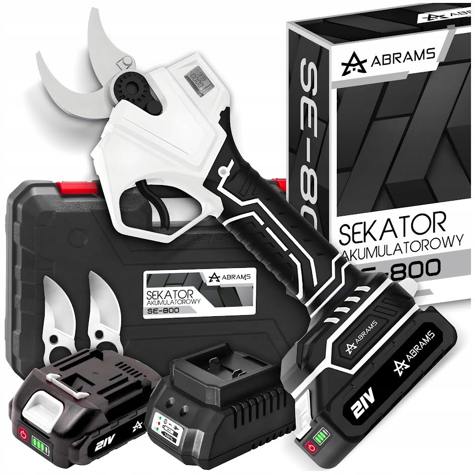 Sekator Akumulatorowy Elektryczny Nożyce Do Gałęzi Sekator Ogrodowy 2X Aku