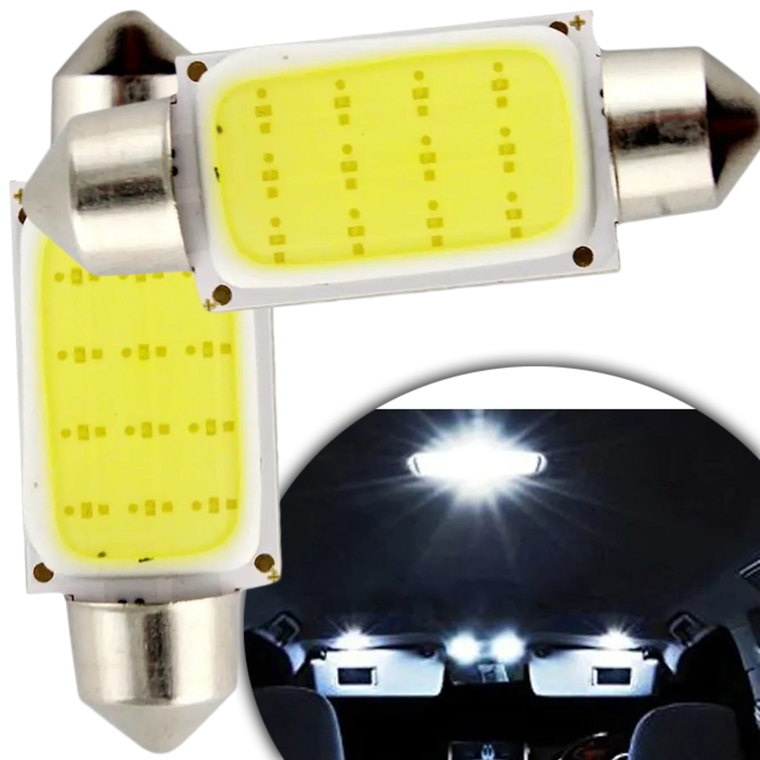 Żarówka Rurka Rurkowa 36mm Led Cob 24 chip C3W C5W C10W C15W Canbus