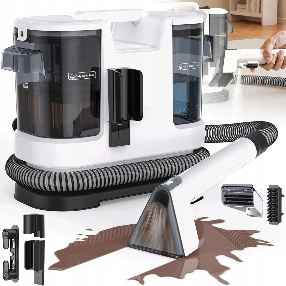 450W Vysavač S Dvojitým Systémem Nádrží, Bílý