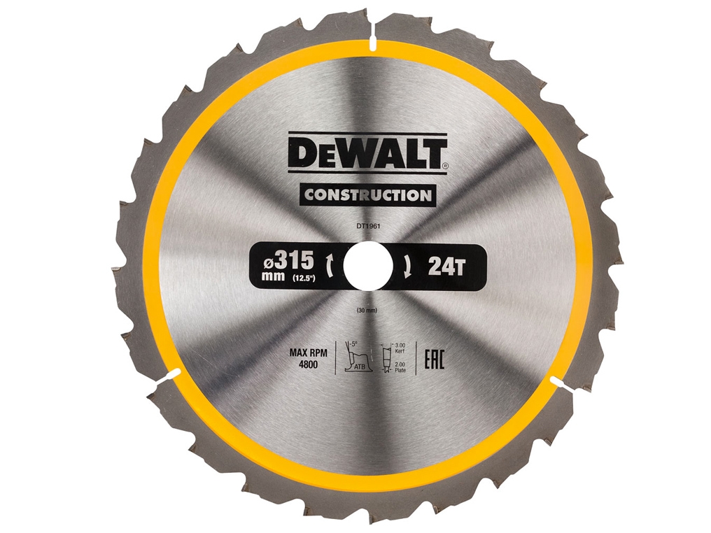 

Tarcza do drewna 315x30mm 24 zęby DeWalt DT1961
