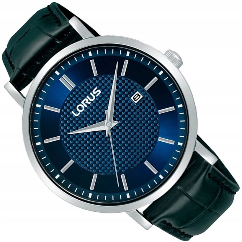 Elegantní Pánské Hodinky Lorus RH959RX9 Tmavě Modré S Datumem Na Řemínku 42 mm