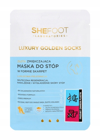 SHEFOOT SOCKS ZŁOTA ZMIĘKCZAJĄCA MASKA DO STÓP