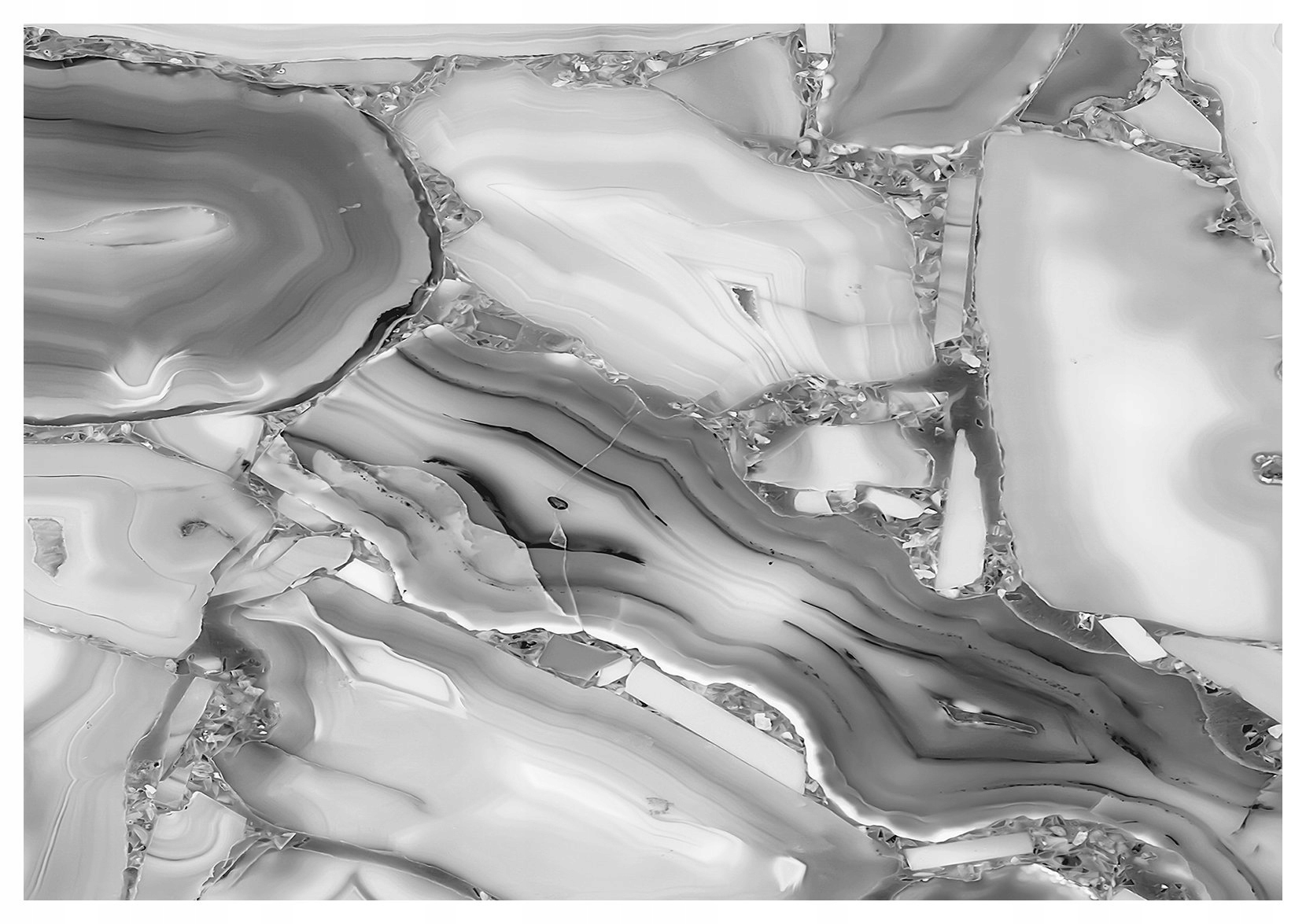 Fototapeta flizelina Mramor Kámen Achát šedo-béžové minerály 368x254 lepidlo