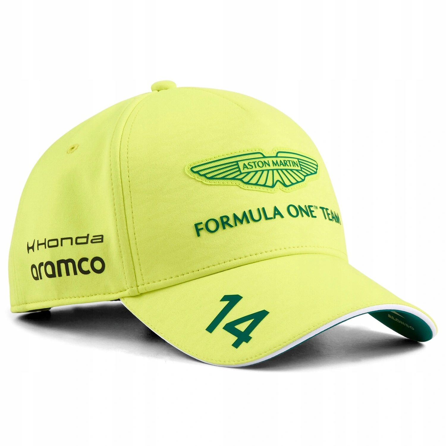 Čepice Aston Martin F1 2026 Fernando Alonso limetková